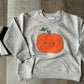 Gray Embroidered Pumpkin Sweatshirt