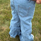 Lightweight Ruffled Denim Pants