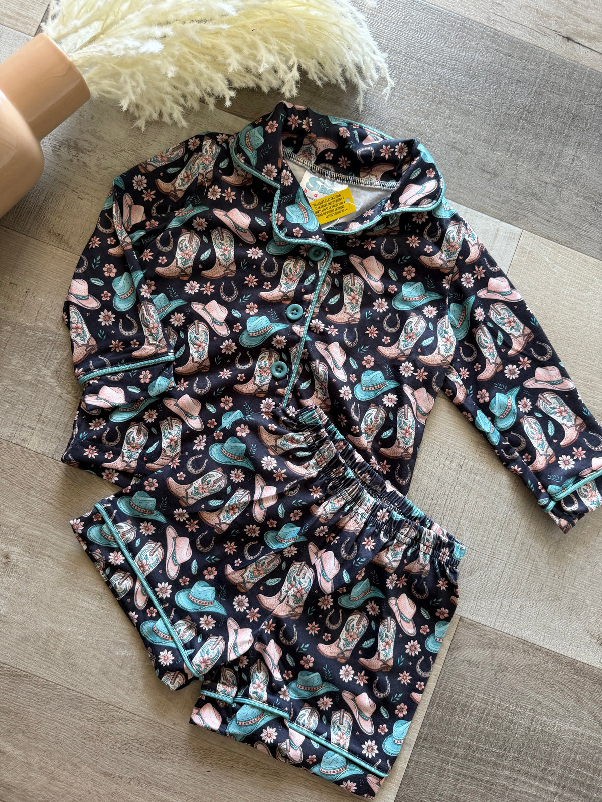 Teal Cowgirl Boots Pjs