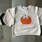 Pink Embroidered Pumpkin Bow Sweatshirt