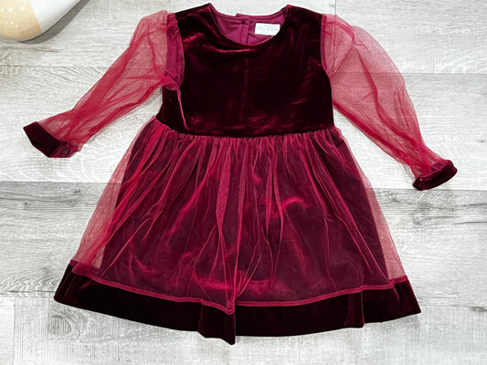 Burgundy Velvet Dress