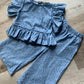 Denim Cheetah Ruffle Set