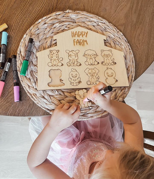 Happy Farm Paint Puzzle