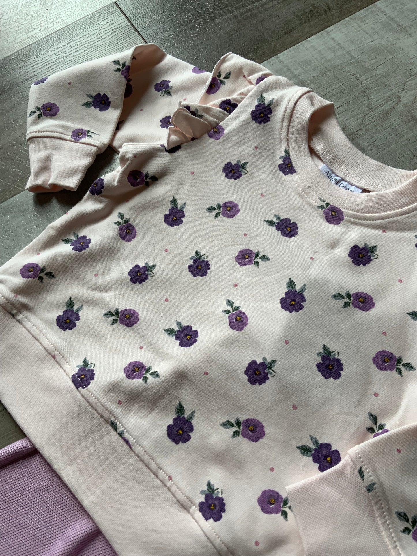 Violetta Floral Ruffle Sweatshirt Outfit