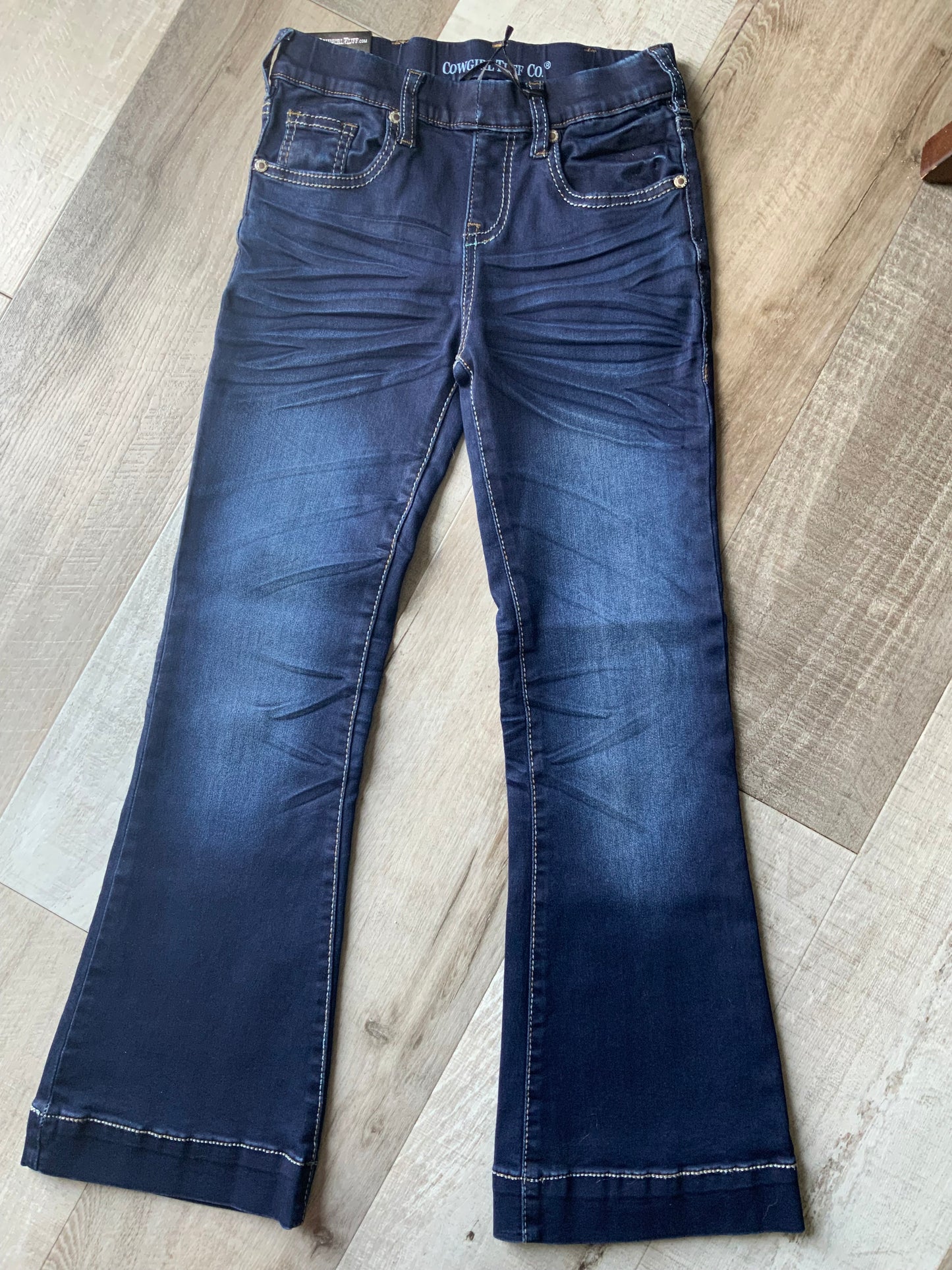 Girls Pull On Dark Trousers