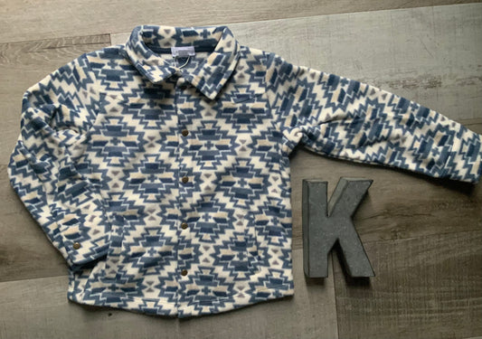 Southwest Navy Fleece Shacket