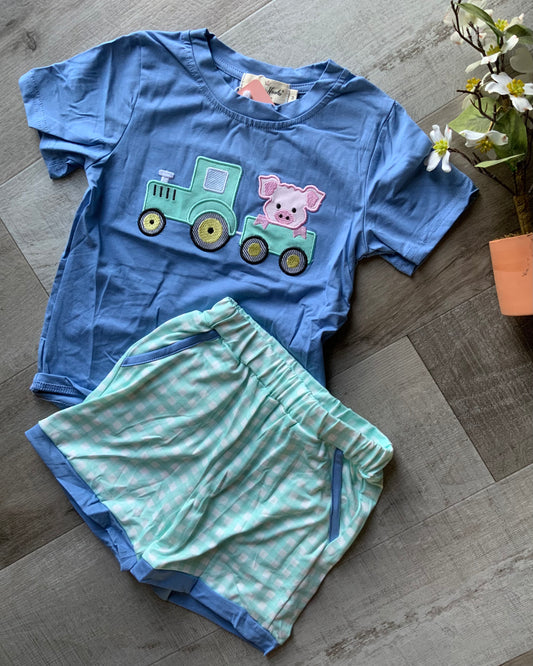 Tractor Tots Embroidered Outfit