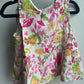 Pink Floral Print Peplum Tank