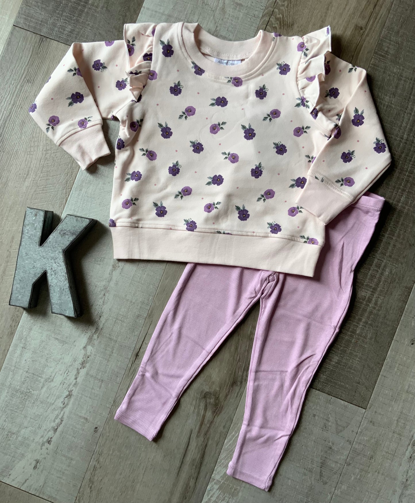 Violetta Floral Ruffle Sweatshirt Outfit
