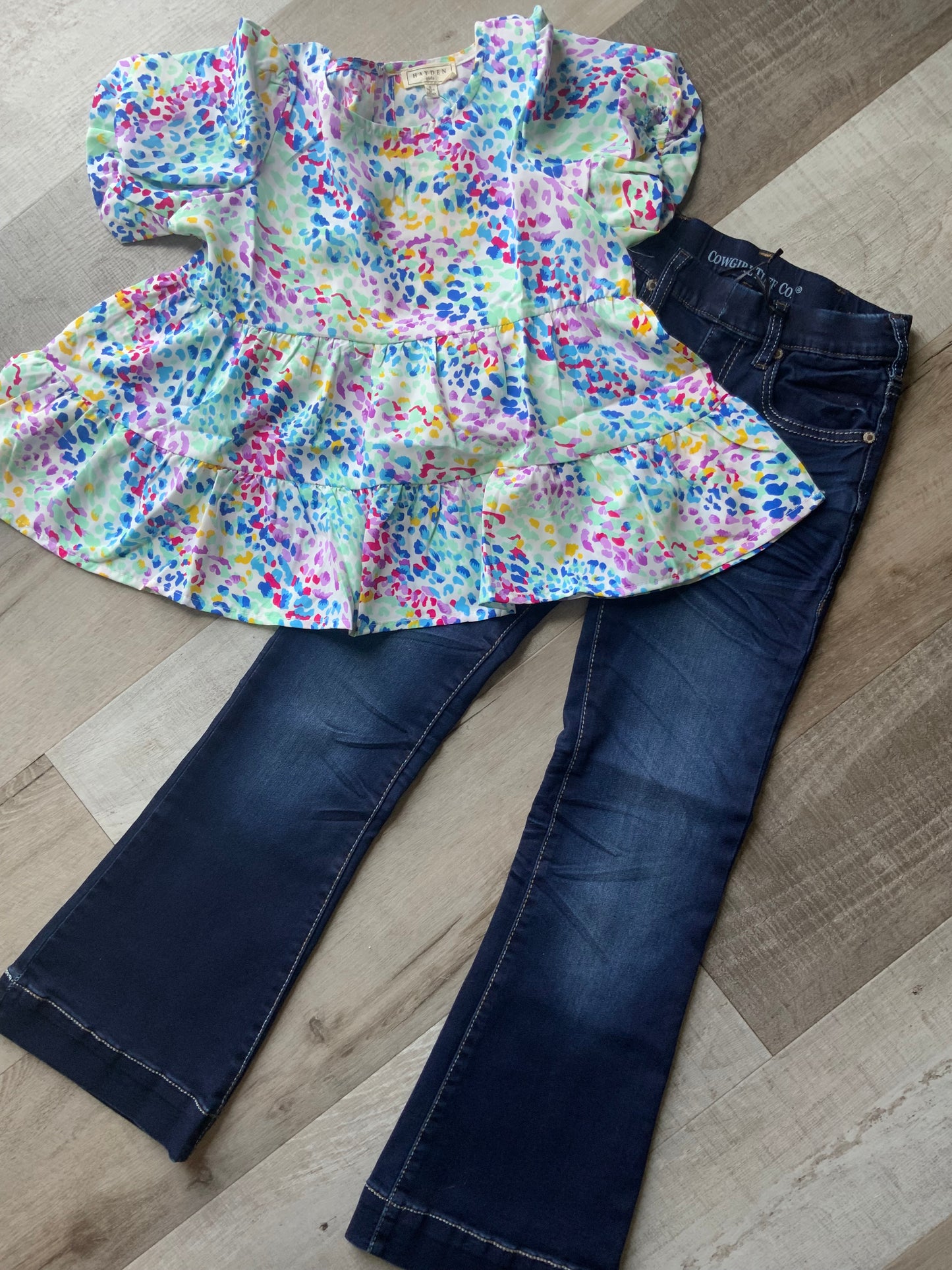Girls Pull On Dark Trousers