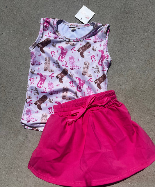 Boots & Bows Skort Set