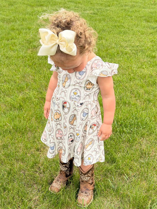 Farm Friends Twirl Dress