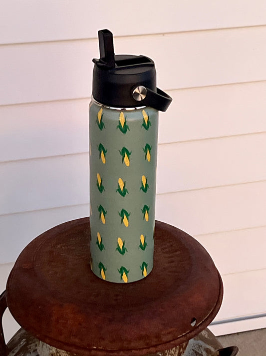 Corn 22oz Water Bottle
