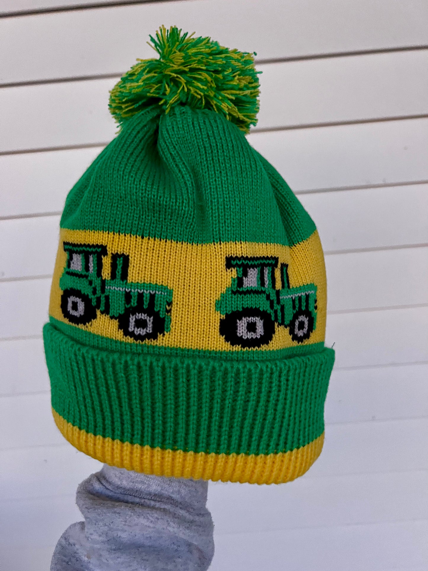 Retro Tractor Knit Beanie