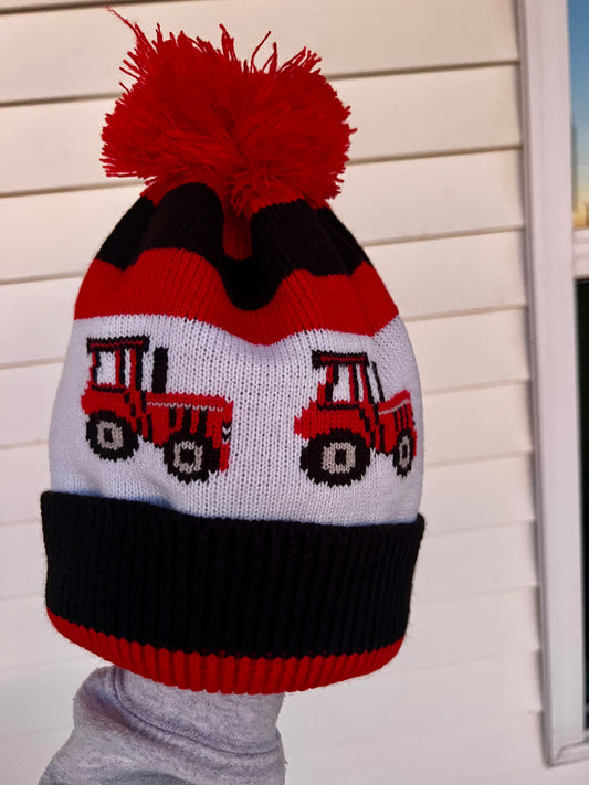 Retro Tractor Knit Beanie