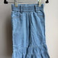 Lightweight Ruffled Denim Pants