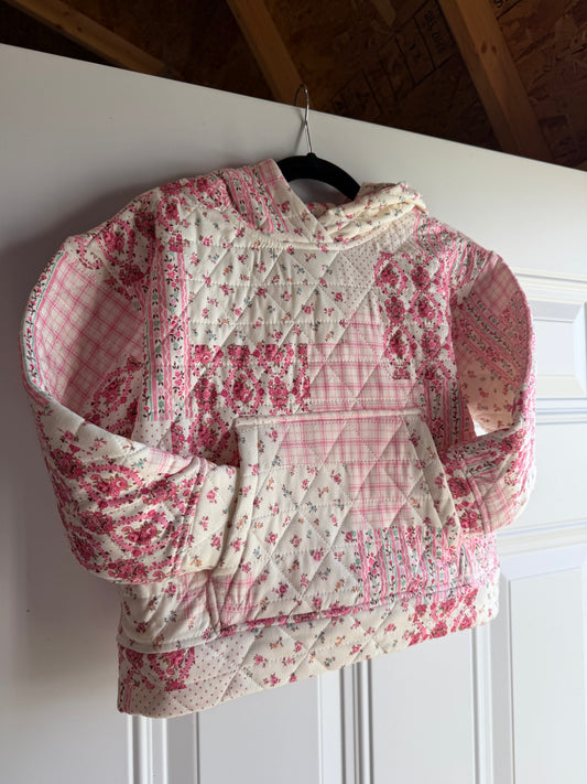 Pink Quilted Hoodie
