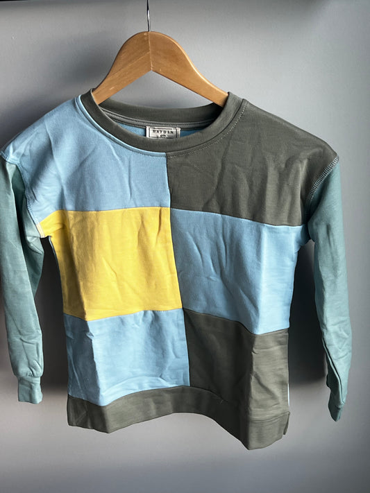 Blue Sage Color Block Top