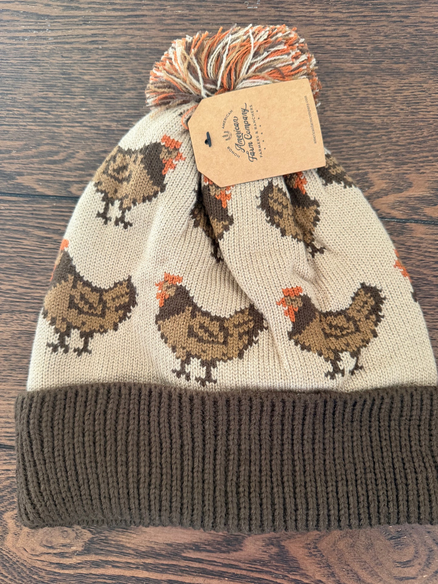 Brown Chicken Beanie