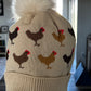 Chicken Knit Pom Beanie