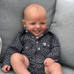 Black & White Pearl Snap Onesie