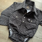 Black & White Pearl Snap Onesie