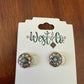 Silver Flower Stud Earrings
