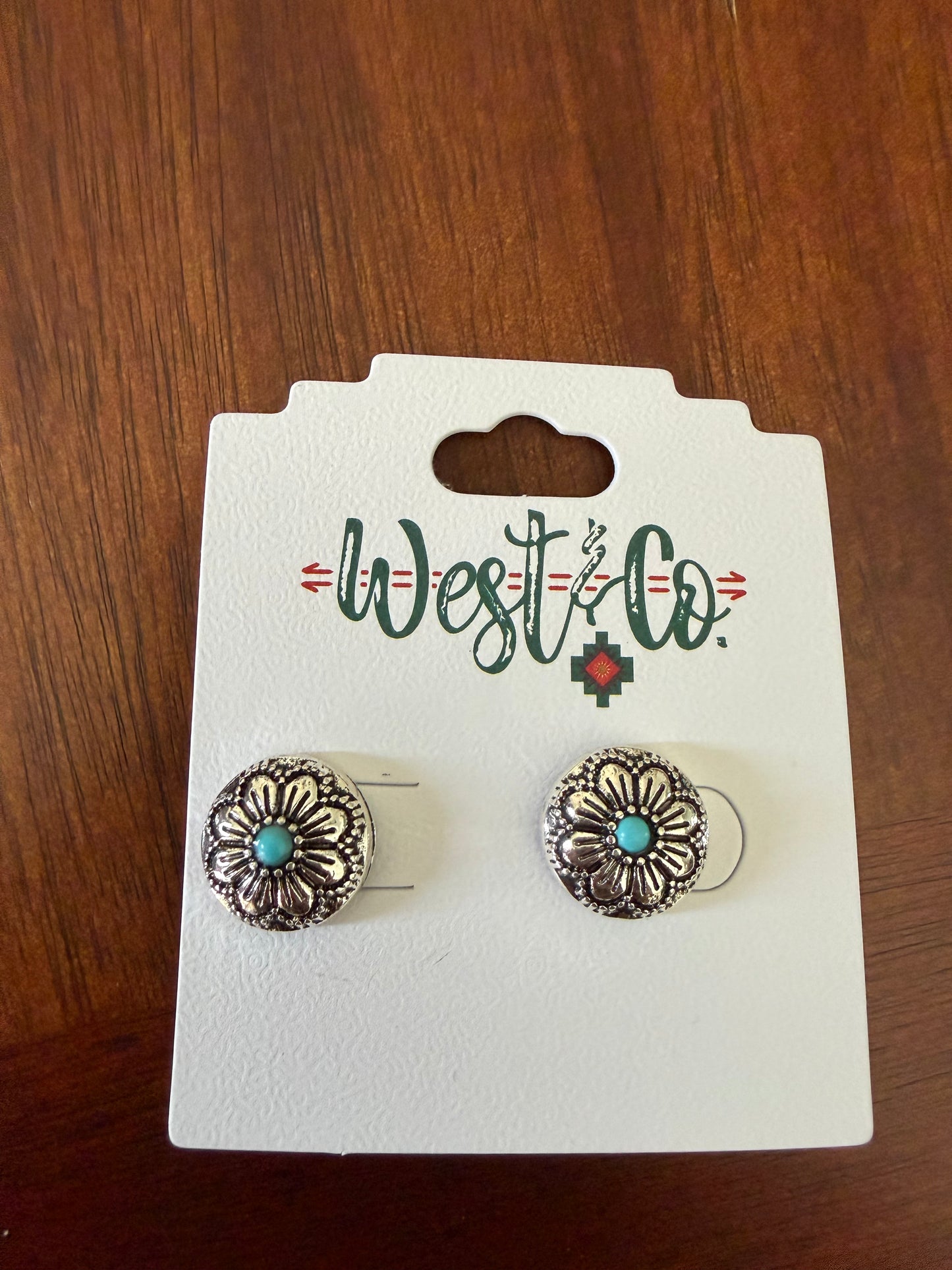 Silver Flower Stud Earrings