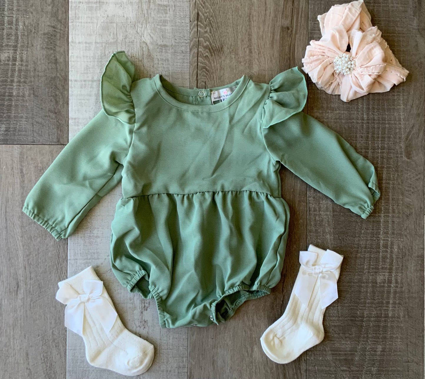 Sage Shorty Bubble Romper