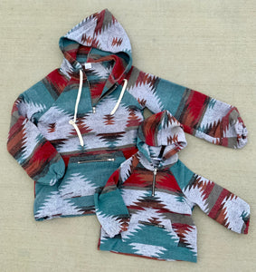 Aztec Hooded Pullover