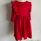 Red Ruffle Twirl Dress