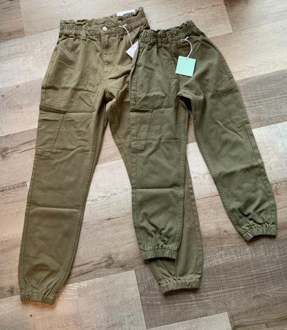 Mom & Me Olive Denim Joggers by KanCan