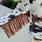 Brown Cowprint Fringe Dress