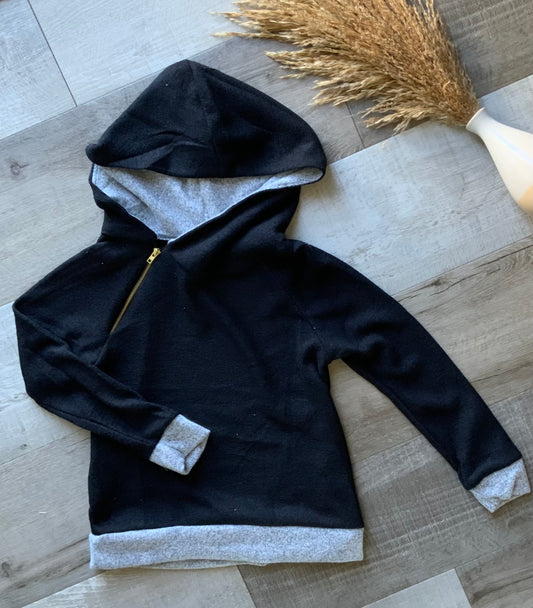 Black Tunic Hoodie