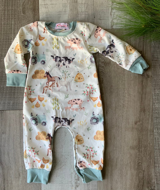 Hobby Farm Waffle Romper