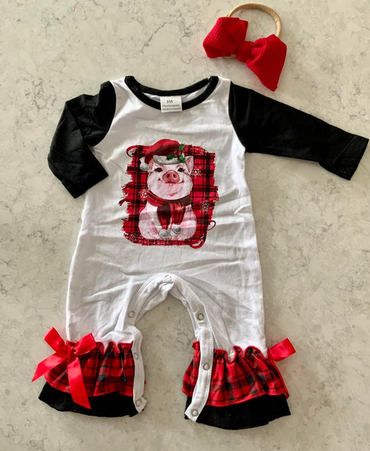 Santa Pig Romper