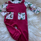 Maroon Santa Romper