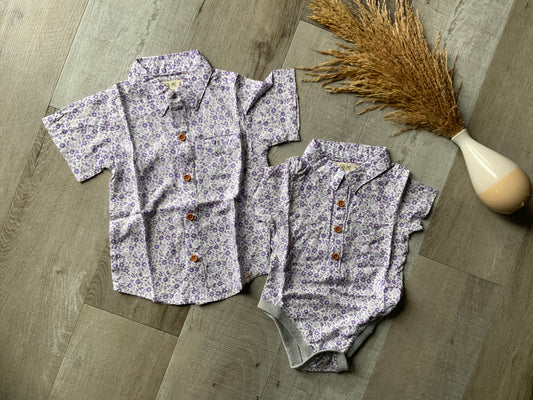 Newport Lavender Button Up