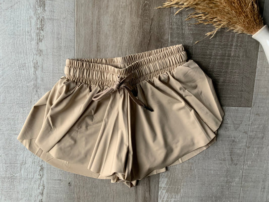 Beige Spandex Shorts