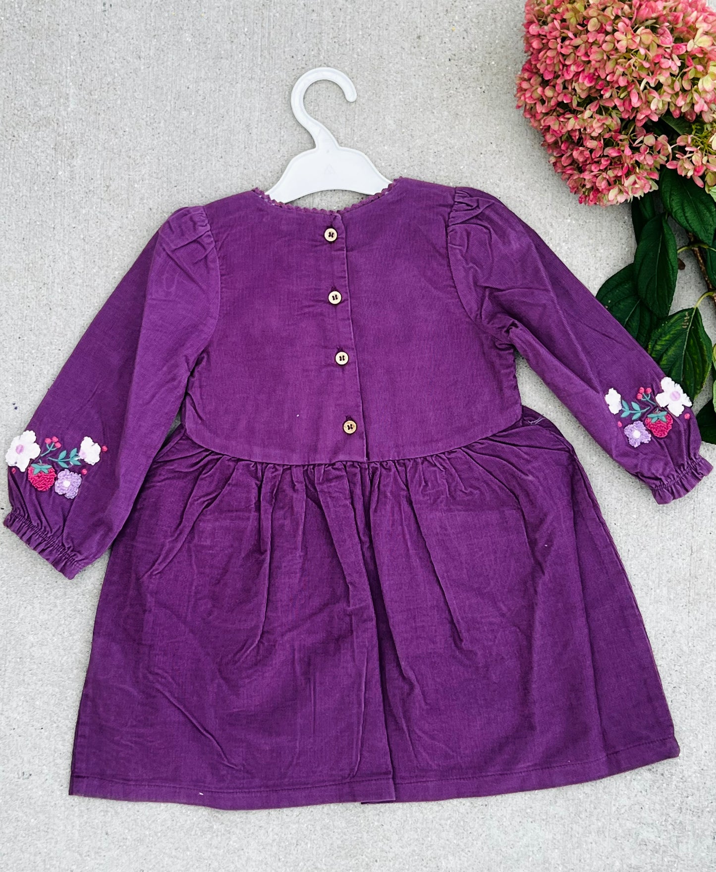 Purple Corduroy Strawberry Dress