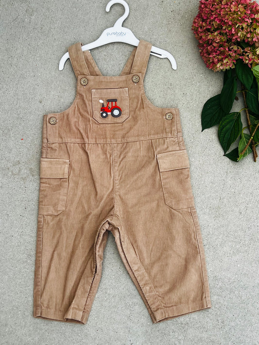 Khaki Corduroy Tractor Overalls