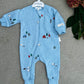 Herding Sheep Blue Embroidered Sleeper