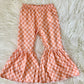 Peach Check Bell Pants