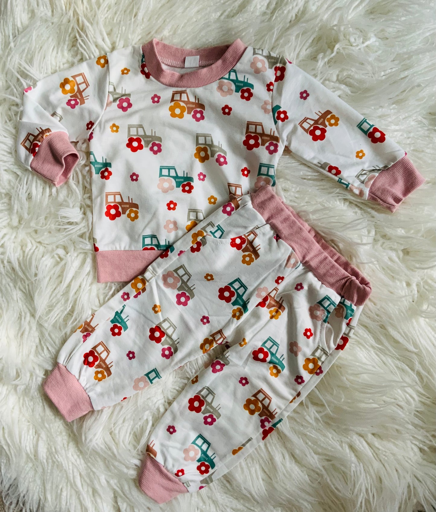 Floral Tractor Jogger Set