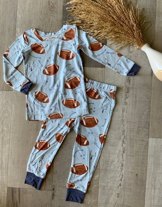 Blue Football LS Loungewear