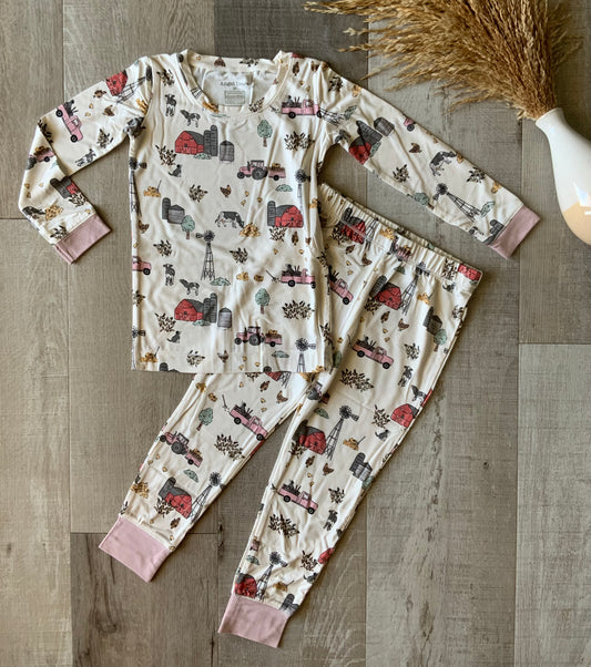 Pink Farmer 2 Piece Loungewear