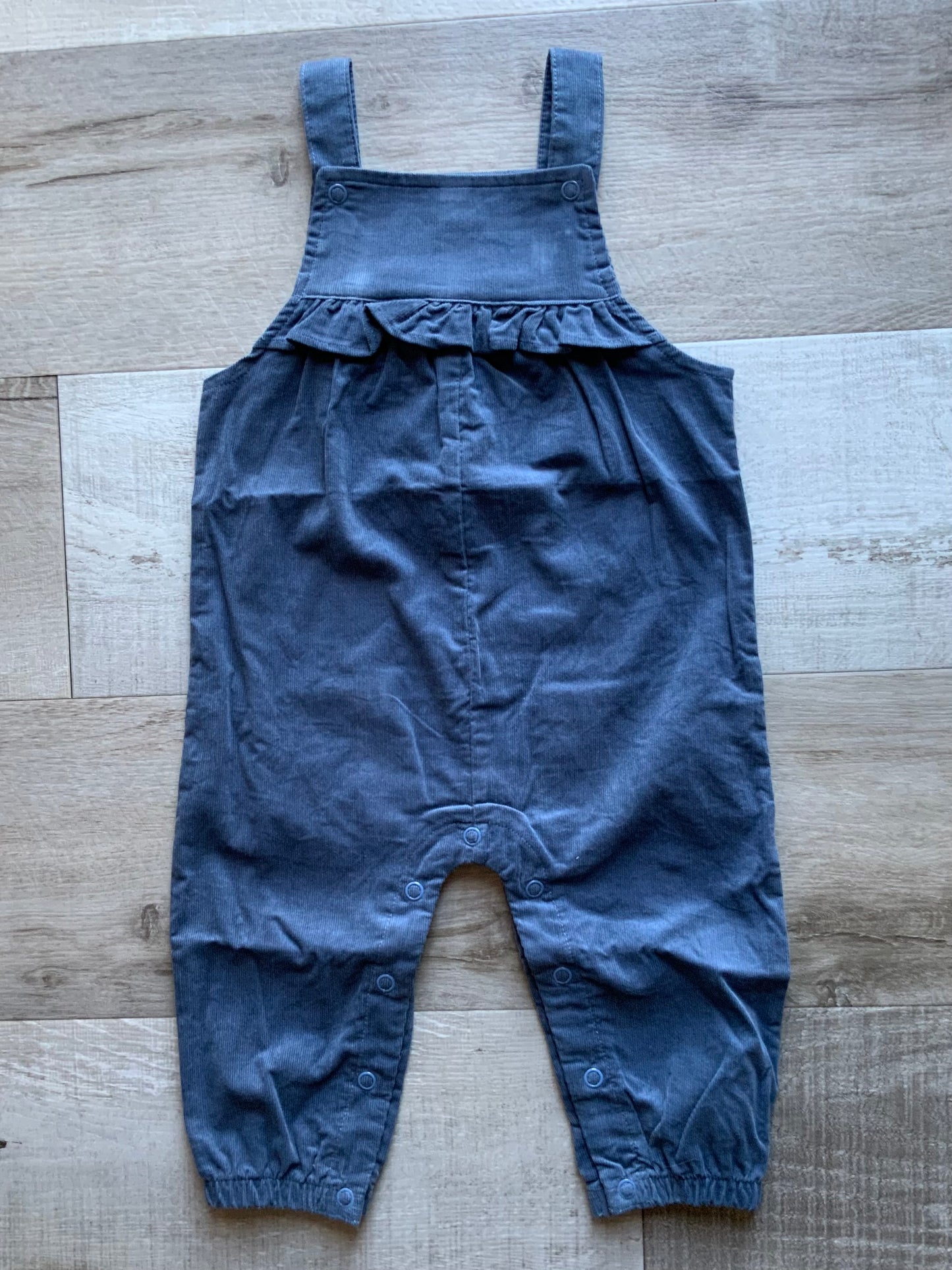 Corduroy Ruffle Navy Bibs