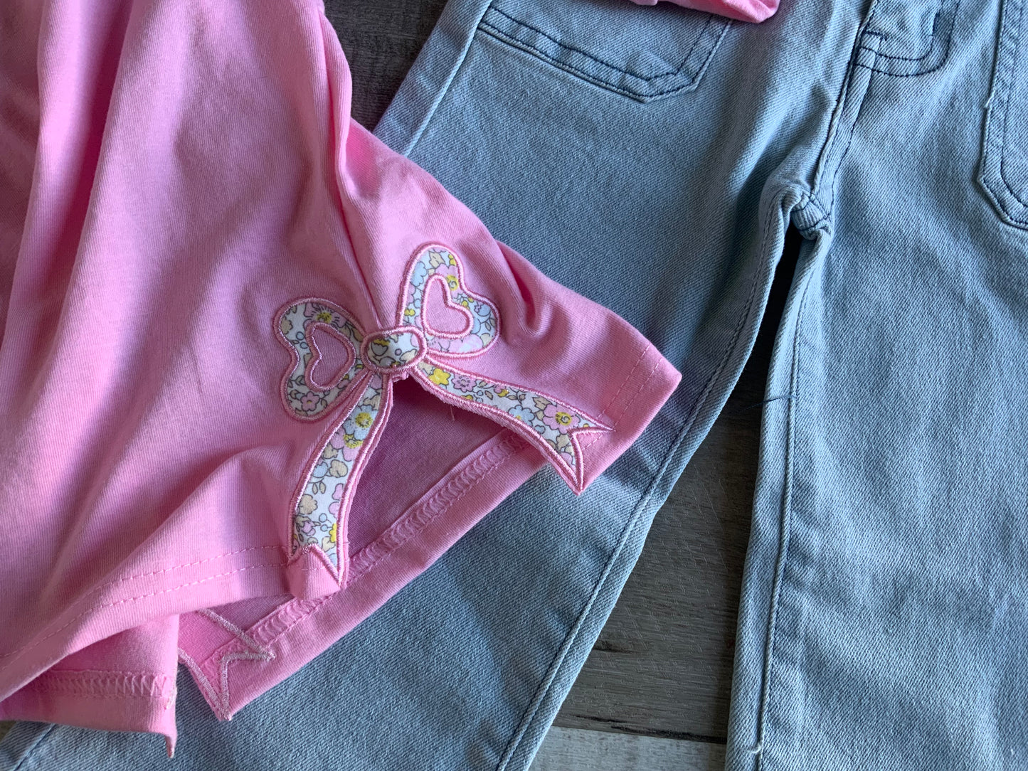 Light Pink Bow Detail Top