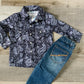 Black Paisley Pearl Snap