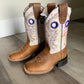 Purple Speckled Brown Toe Boot